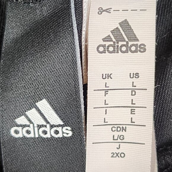 Mens Black Adidas Running Track Pants Athletic Training Wear Polyester Size L - Picture 6 of 14